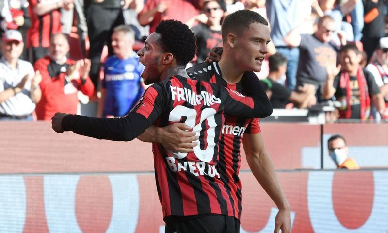 Florian Wirtz (R) is the youngest player to score 10 Buundesliga goals in his fledgling career