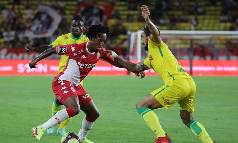 Gelson Martins (L) scored Monaco's goal in their draw with Nantes