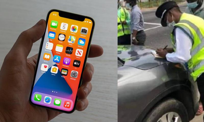 Ghana police officer takes bribe from driver, forgets iPhone 12 pro max inside his car
