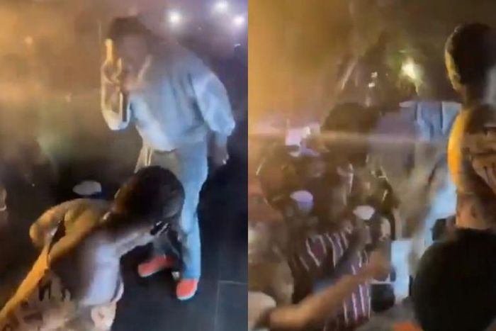 Stonebwoy grabs and throws away fan’s phone for filming dancer's toto