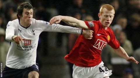 Richard Eckersley battling against Gareth Bale
