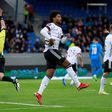 Serge Gnabry celebrates scoring Germany's opening goal against Iceland in Reykjavik