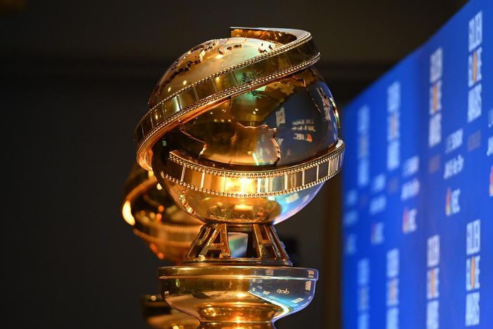 Golden Globe trophies are set by the stage ahead of the 77th Annual Golden Globe Awards nominations announcement at the Beverly Hilton hotel in Beverly Hills on December 9, 2019.