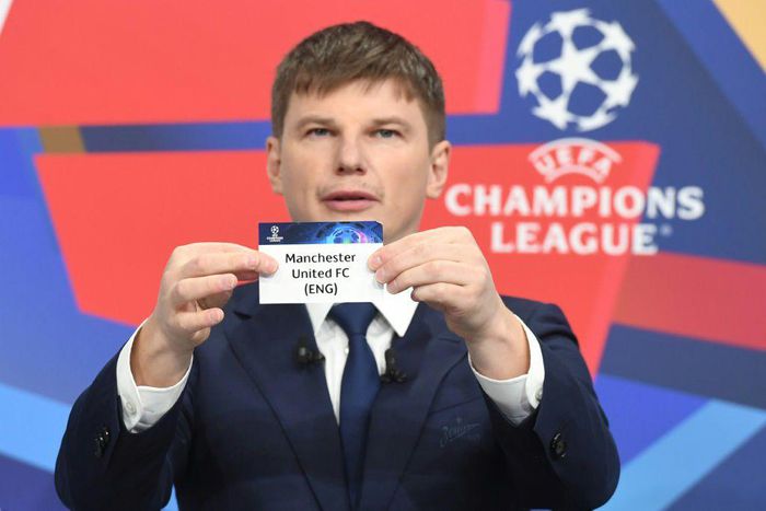 Former Russian international Andrey Arshavin produced Manchester United's name from the hat in Monday's draw