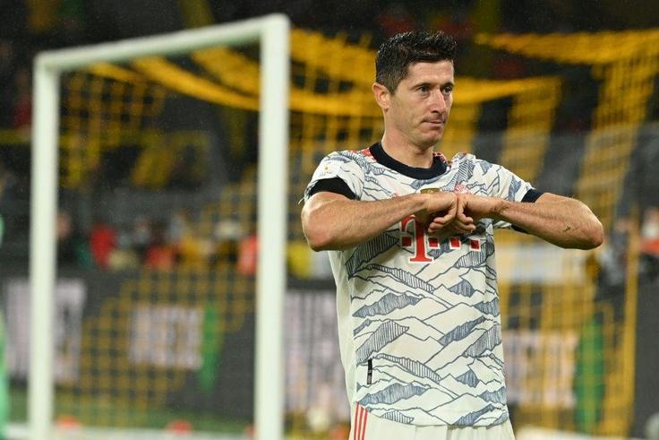 Robert Lewandowski gave Bayern Munich the lead against his former club Borussia Dortmund in the German Super Cup on Tuesday