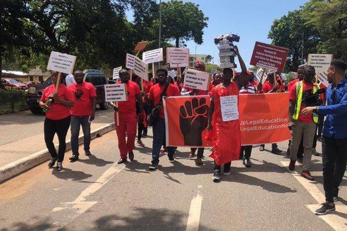 Law students protest