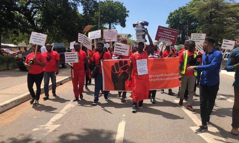 Law students protest