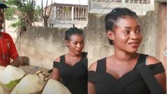 People say I’m too beautiful to help my boyfriend sell coconut – Ghanaian lady (video)