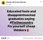 Shatta Wale's Facebook posts against  Fix The Country