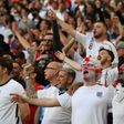 England supporters raise the roof at Wembley