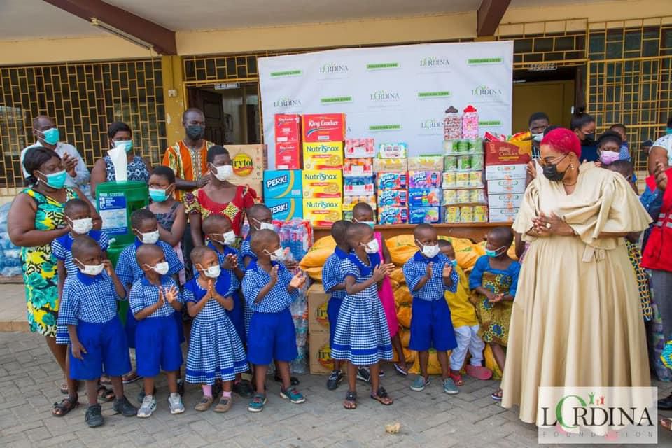 Lordina Mahama puts smiles on the faces of orphans