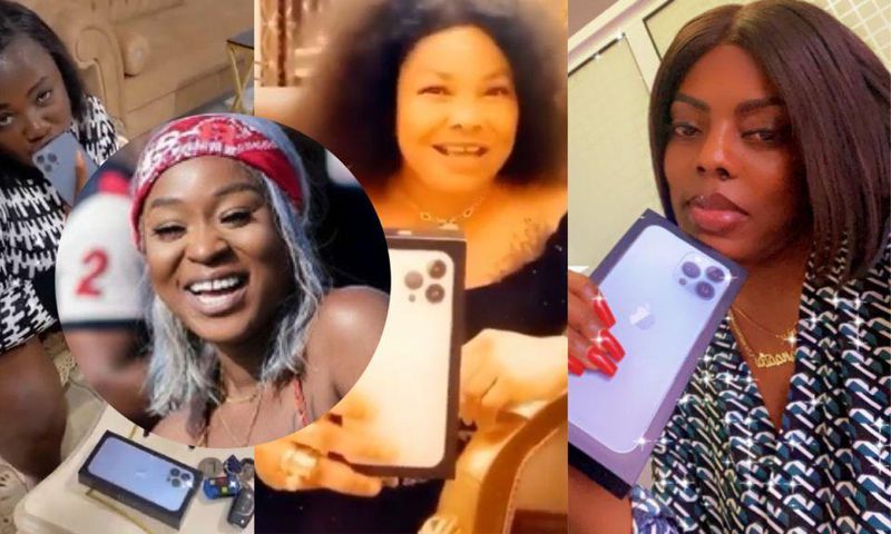 Efia Odo shades Ghanaian celebrities showing off iPhone 13