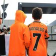 Juventuss fans wait for Cristiano Ronaldo outside the club's Continassa training centre in Turin on Friday