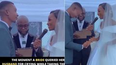 “Why are you crying?” – Bride asks groom as he cries during vow exchange (video)