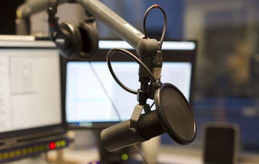 Studio of a radio station