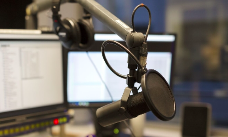 Studio of a radio station