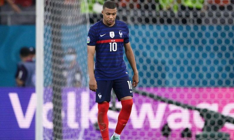 Coming home: Mbappe's miserable tournament ended with a penalty miss