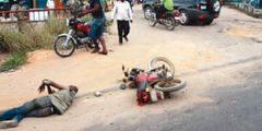 Motorbike accident at Adeiso