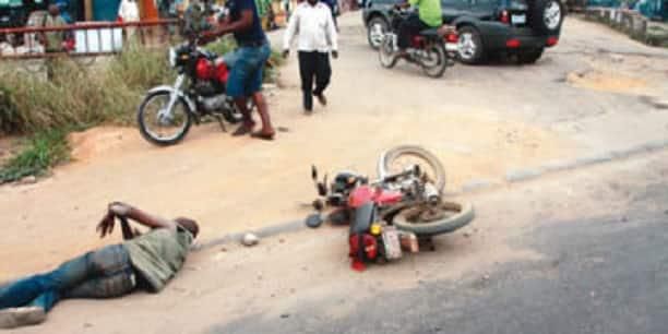 Motorbike accident at Adeiso