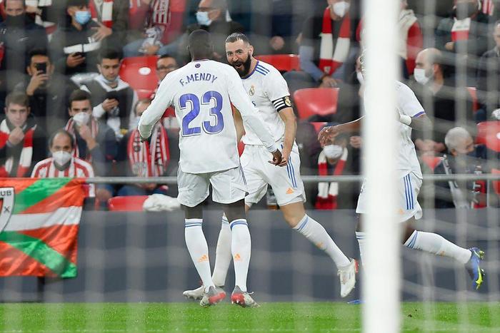 Benzema celebrates his opener