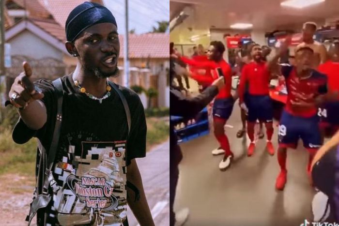Video: Black Sherif goes global as players of Ligue 1 club jam to his ‘second sermon’