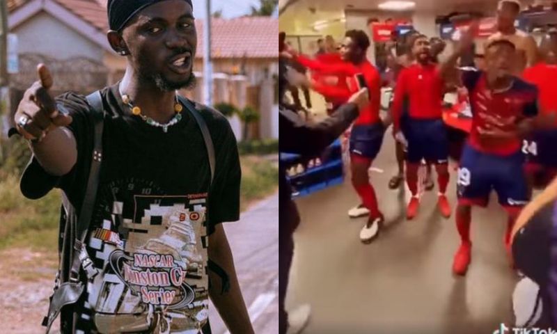 Video: Black Sherif goes global as players of Ligue 1 club jam to his ‘second sermon’