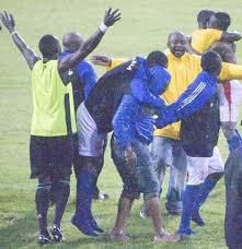 Nania FC players celebrate after winning FA Cup in 2011