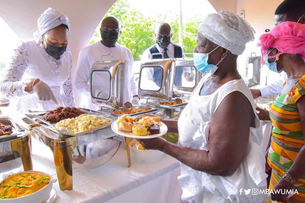 Bawumia feast with cured lepers on his 58th birthday