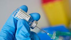 A vial of Johnson & Johnson (Janssen's) Covid-19 vaccine.