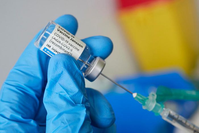 A vial of Johnson & Johnson (Janssen's) Covid-19 vaccine.