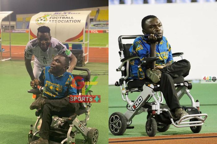 Wakaso and the story behind the trending photo of physically challenged sports commentator
