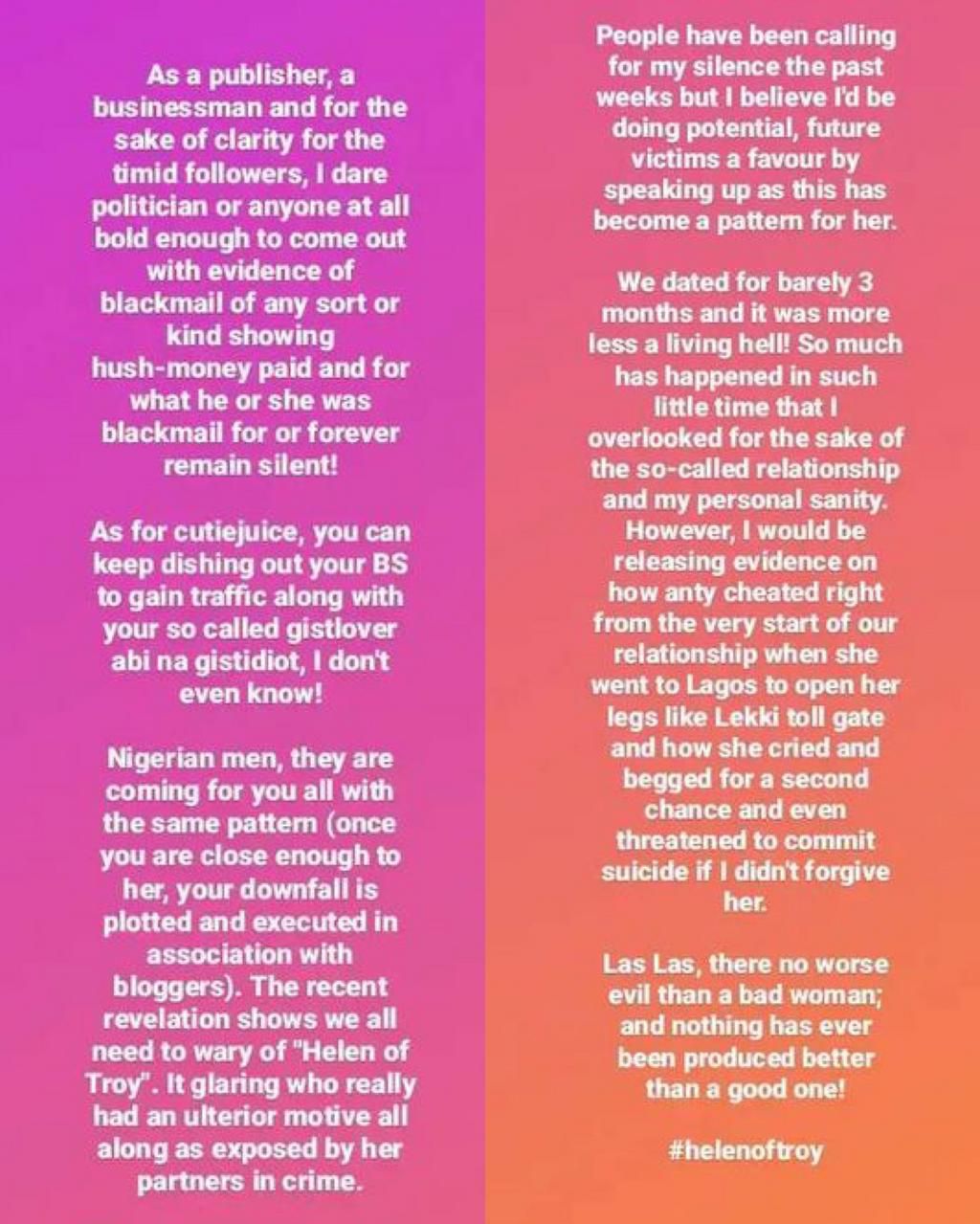 Prince Kpokpogri confirms split from Tonto and accuses her of cheating