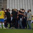ANVISA officials on the Neo Quimica Arena pitch on Sunday