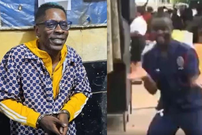 Police jam to Shatta Wale