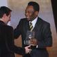 From king to king: Pele with Messi
