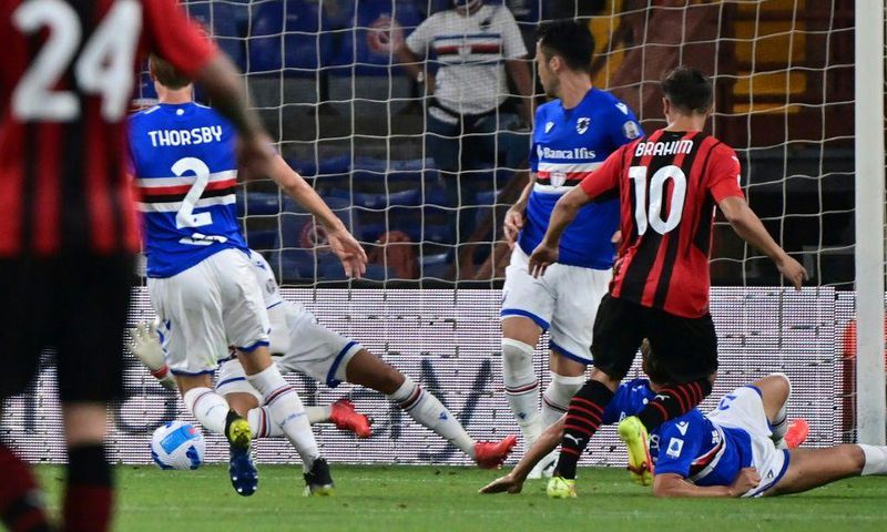 Brahim Diaz (right) off the mark for Milan