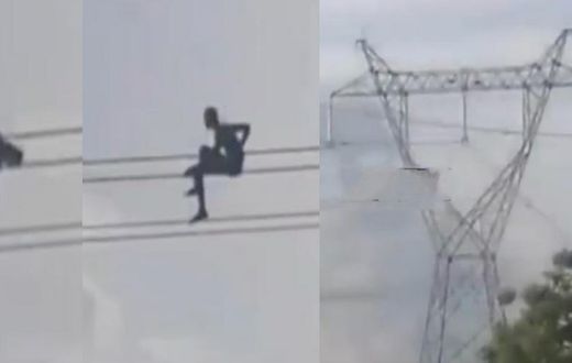Mentally ill man hospitalized after falling from high-tension cables