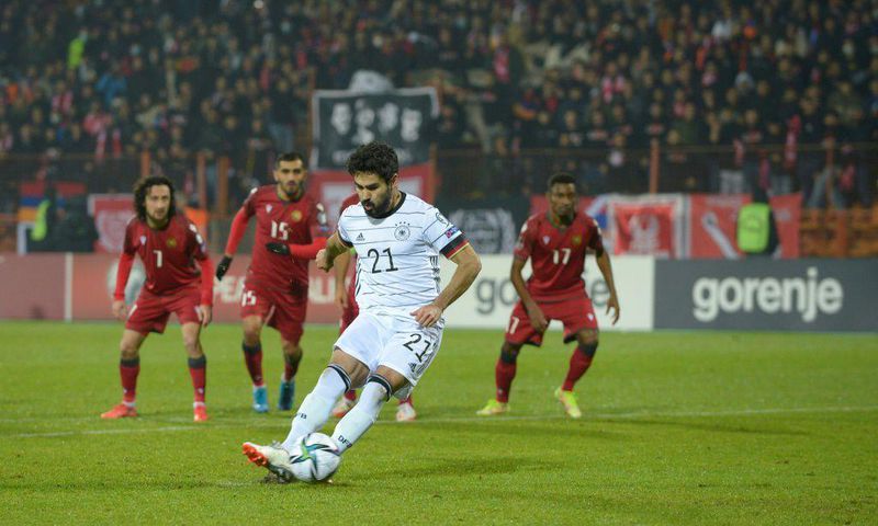 Ilkay Gundogan scored twice for Germany in a comfortable victory over Armenia on Sunday
