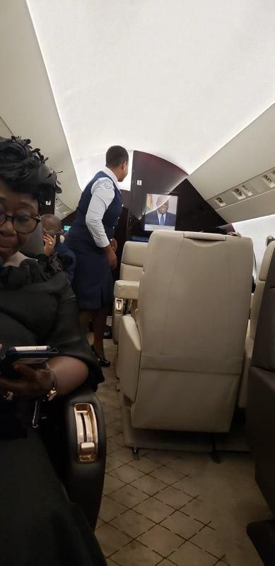 Serwaa Broni drops photos with Nana Addo in private jet