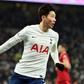 Tottenham's Son Heung-min celebrates scoring his team's second goal against Liverpool
