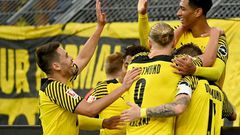 England midfielder Jude Bellingham (R) has two goals and four assists from nine Dortmund games this season