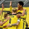 England midfielder Jude Bellingham (R) has two goals and four assists from nine Dortmund games this season