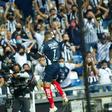 Rogelio Funes Mori celebrates after scoring the winner for Monterrey against Club America in the CONCACAF Champions League final