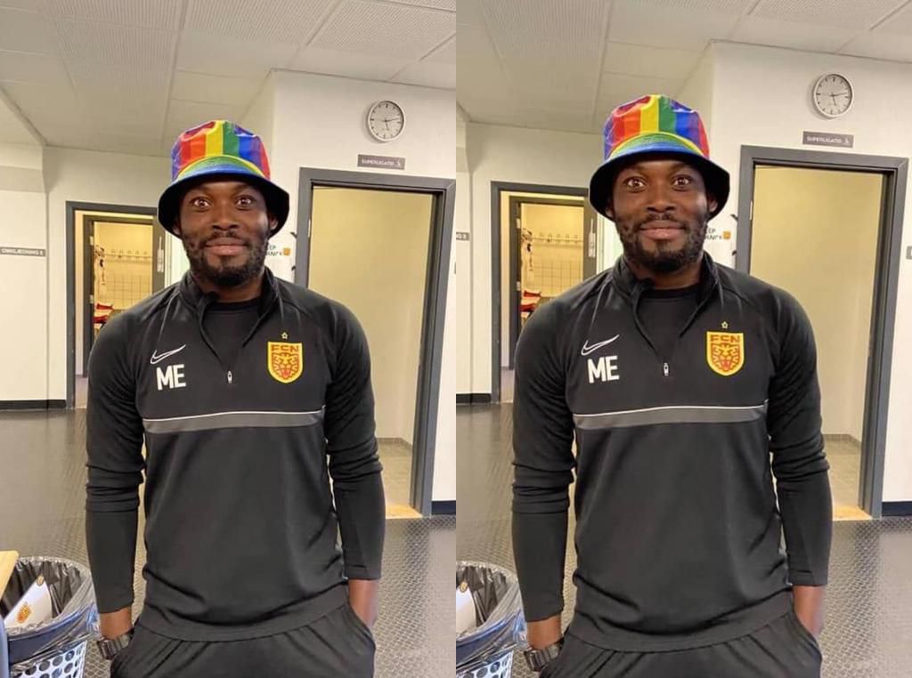 Photo of Michael Essien wearing hat with LGBT colours causes stir