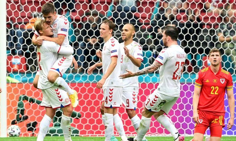Kasper Dolberg's double against Wales helped propel Denmark into the quarter-finals of Euro 2020