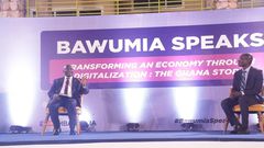Vice President Dr Bawumia and President of Ashesi University, Patrick Awuah