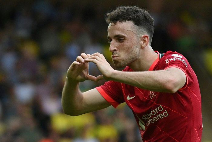 Diogo Jota scored Liverpool's first goal of the season in victory at Norwich