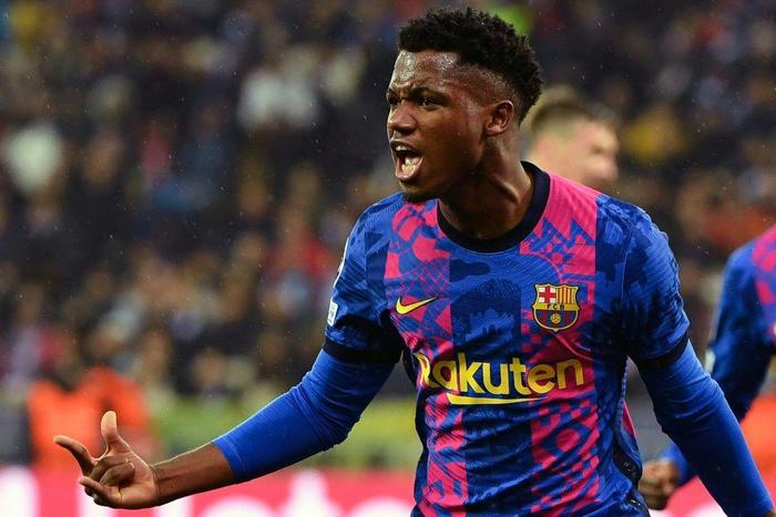 Ansu Fati opened his account in this term's Champions League in Ukraine