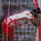 Leipzig midfielder Christopher Nkunku shows his frustration during Saturday's defeat