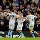 Burnley's Czech striker Matej Vydra (C) celebrates